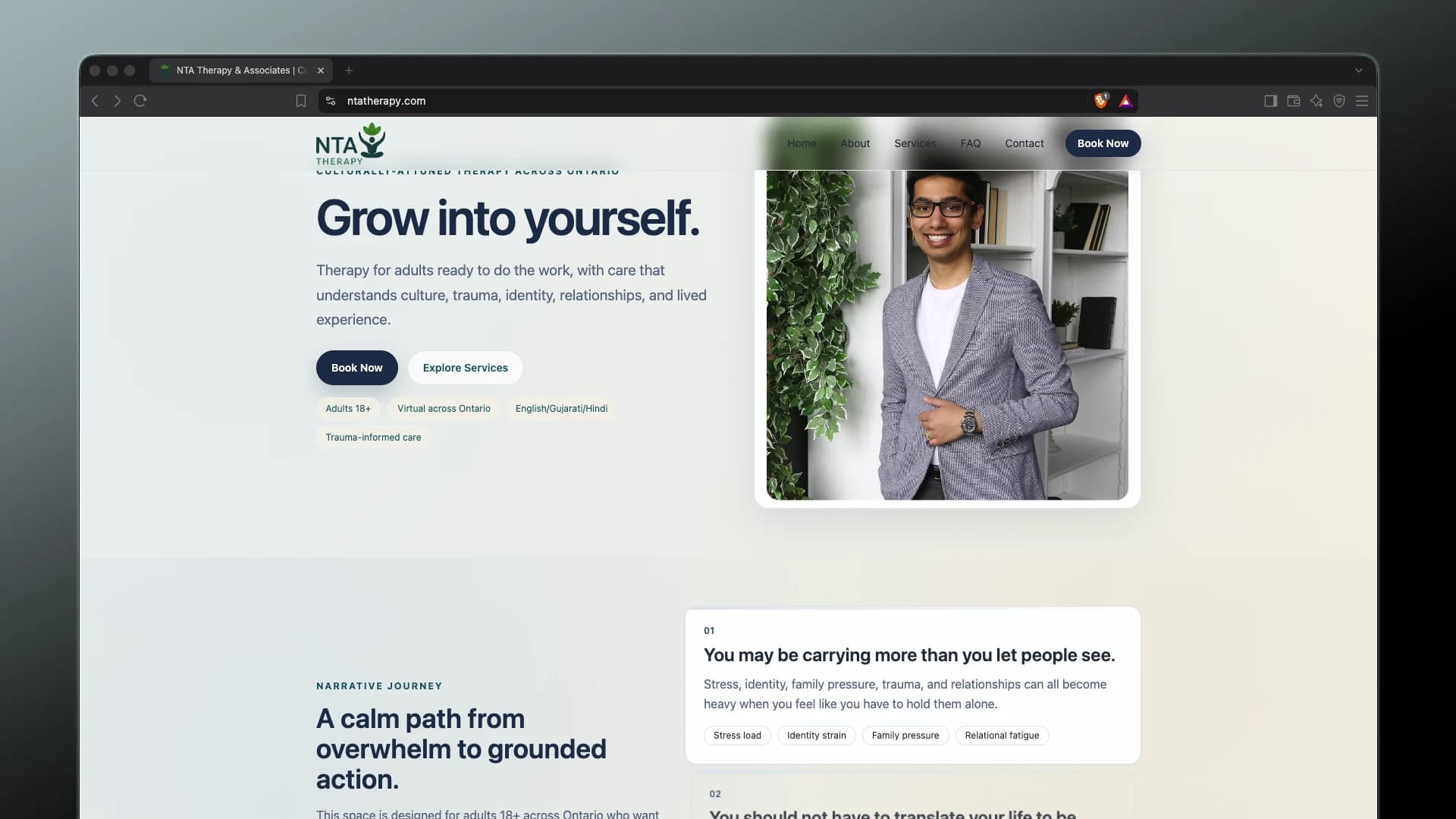 Placeholder: NTA Therapy homepage hero