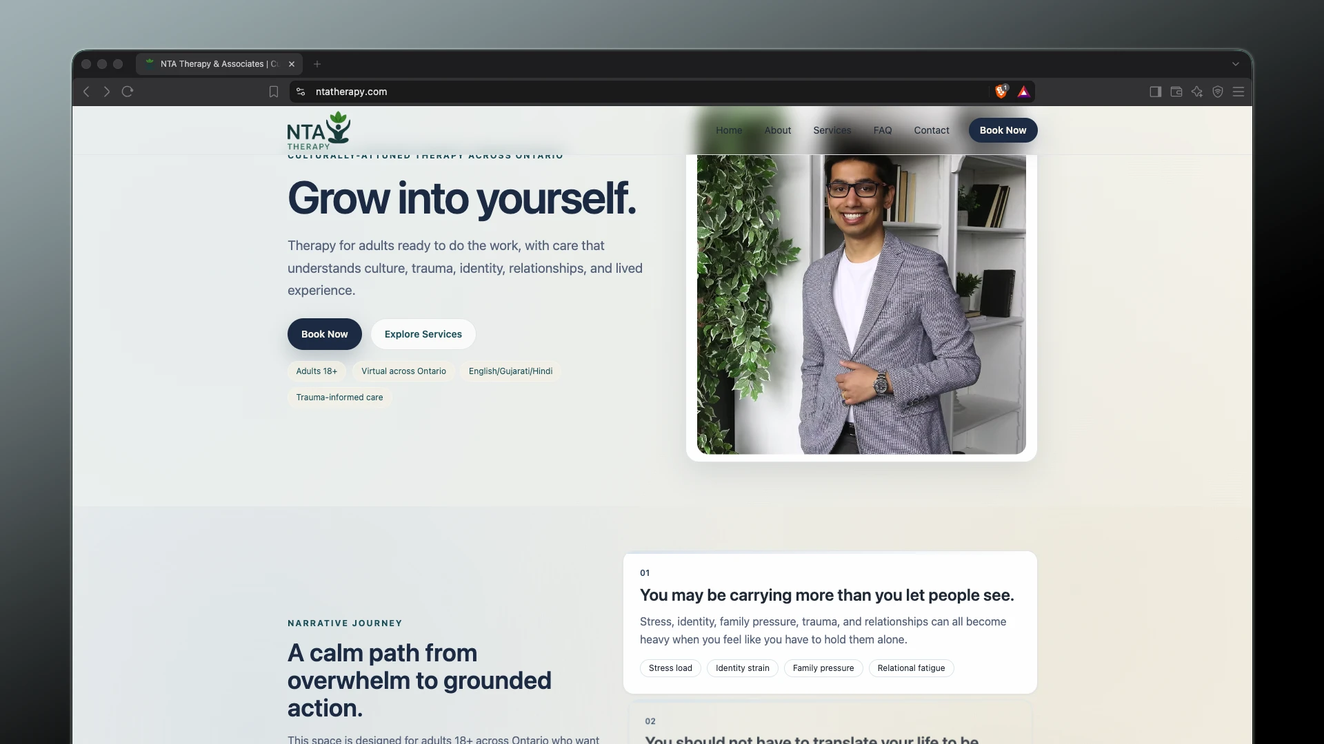 Client marketing sites: NTA Therapy & Imad Al Rifat cover