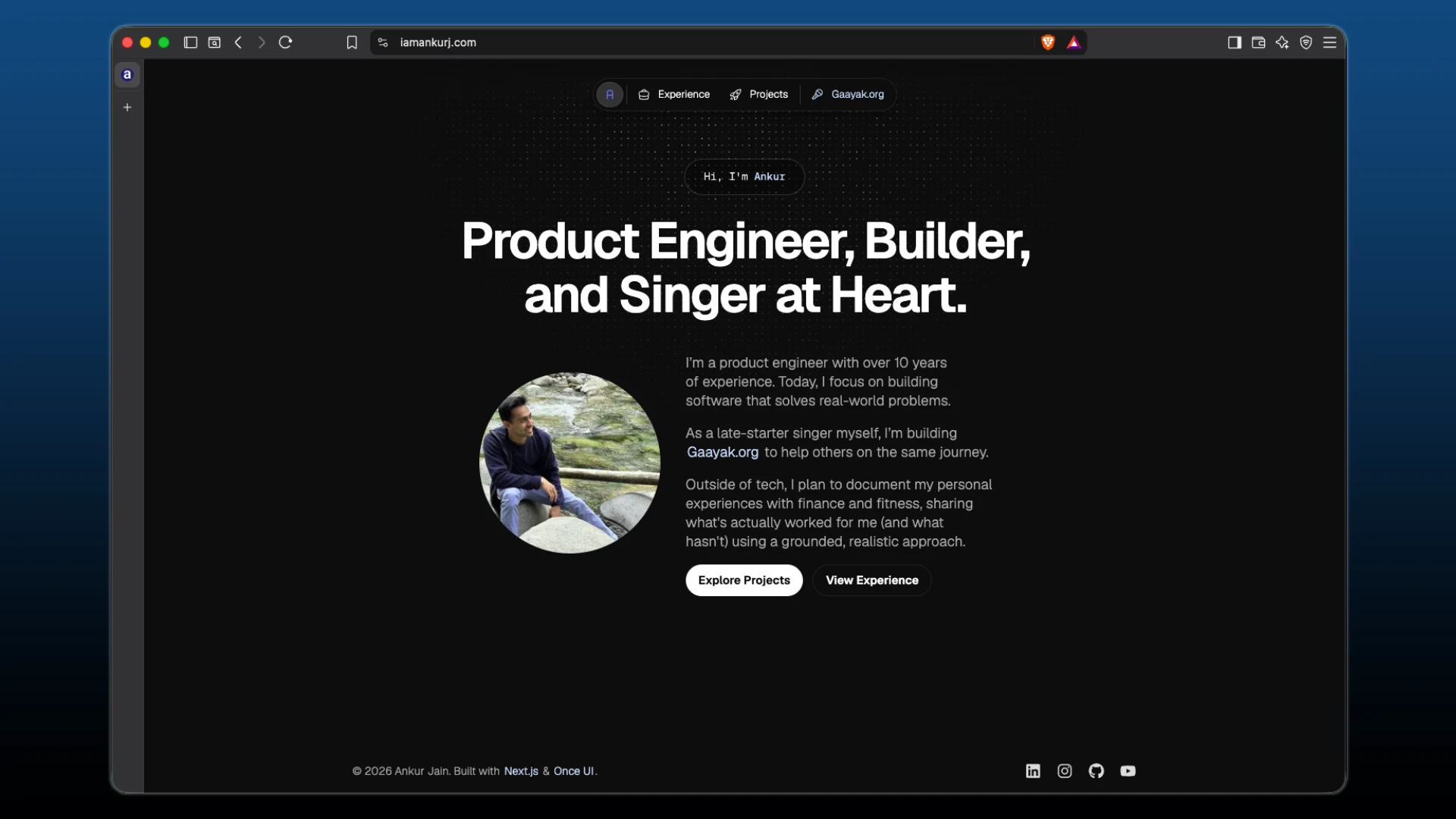 iamankurj.com: Personal Site Revamp cover